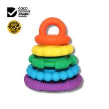 Load image into Gallery viewer, Stacker Teether &amp; Toy - Rainbow
