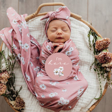 Load image into Gallery viewer, Daisy & Musk Pink Reversible Milestone Cards