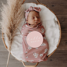 Load image into Gallery viewer, Daisy & Musk Pink Reversible Milestone Cards