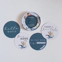 Load image into Gallery viewer, Whale & Azure Reversible Milestone Cards