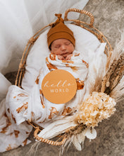 Load image into Gallery viewer, Lion & Sunrise Gold Reversible Milestone Cards