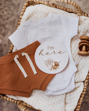 Load image into Gallery viewer, Lion & Sunrise Gold Reversible Milestone Cards