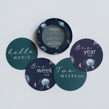 Load image into Gallery viewer, Milky Way & Soft Moss Reversible Milestone Cards