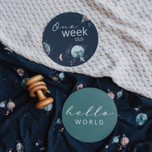 Load image into Gallery viewer, Milky Way & Soft Moss Reversible Milestone Cards