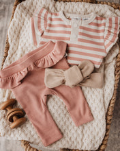 Load image into Gallery viewer, Rose Stripe Long Sleeve Bodysuit