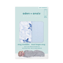 Load image into Gallery viewer, Essentials Snug Swaddles 2PK-Twinkling Stars Blue