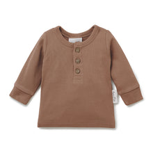 Load image into Gallery viewer, Cocoa Rib Henley Tee
