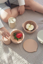 Load image into Gallery viewer, Bowl silicone 2-pack – Rose/Feather grey