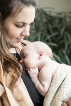 Load image into Gallery viewer, Muslin cloths 2-pack – Mini flower blue / Ivory