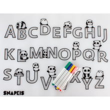 Load image into Gallery viewer, FunMeals ABC Colouring Mat- Panda