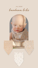 Load image into Gallery viewer, Bandana bib – Mini flower blue