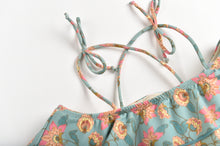 Load image into Gallery viewer, Bikini Zacata Turquoise Flowers
