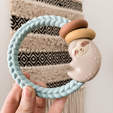 Load image into Gallery viewer, Ritzy Rattle® with Teething Rings-Sloth