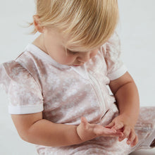 Load image into Gallery viewer, Pink Floral Zip Romper