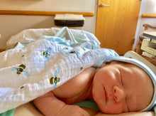 Load image into Gallery viewer, Organic Swaddle Set-Busy Bees