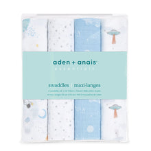 Load image into Gallery viewer, Essentis Cotton Muslin Swaddles- Space Explorers