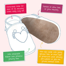 Load image into Gallery viewer, Leather Baby Shoes- Daisy Grey