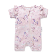 Load image into Gallery viewer, Unicorn Zip Romper