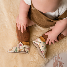 Load image into Gallery viewer, Leather Baby Shoes - Dino Rainbow
