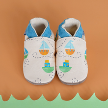 Load image into Gallery viewer, Leather Baby Shoes - Ahoy There