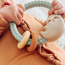 Load image into Gallery viewer, Ritzy Rattle® with Teething Rings-Sloth