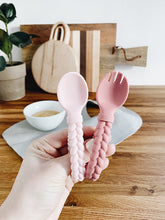 Load image into Gallery viewer, Sweetie Spoons™ - Silicone Baby Fork + Spoon Set