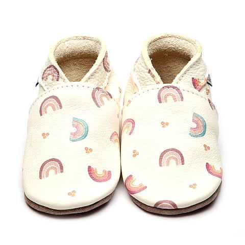 Leather Baby Shoes - Rainbow Love