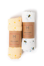 Load image into Gallery viewer, Organic Swaddle Set-Busy Bees
