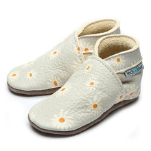 Load image into Gallery viewer, Leather Baby Shoes- Daisy Grey