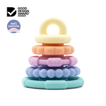 Load image into Gallery viewer, Rainbow Stacker &amp; Teether Toy-Pastel
