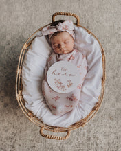 Load image into Gallery viewer, Esther | Snuggle Swaddle &amp; Topknot Set
