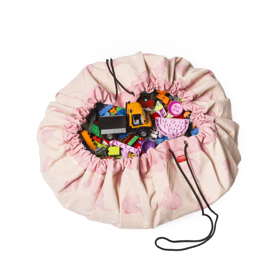 Pink Elephant Toy Storage Bag