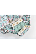 Load image into Gallery viewer, Ghilena Blue French Flowers Rompers
