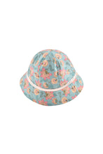 Load image into Gallery viewer, Rain Hat Granima Turquoise Flowers
