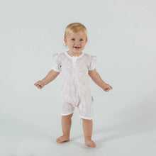 Load image into Gallery viewer, Pink Floral Zip Romper
