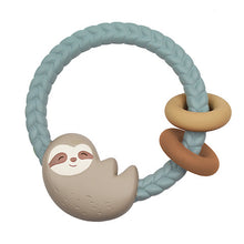 Load image into Gallery viewer, Ritzy Rattle® with Teething Rings-Sloth
