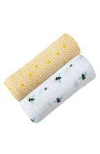 Load image into Gallery viewer, Organic Swaddle Set-Busy Bees
