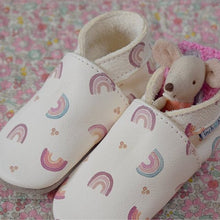 Load image into Gallery viewer, Leather Baby Shoes - Rainbow Love
