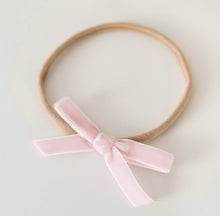 Load image into Gallery viewer, Lullaby Pink Velvet Bow
