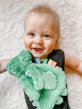 Load image into Gallery viewer, Itzy Lovey™ Plush With Silicone Teether Toy-Green Dino
