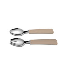 Load image into Gallery viewer, Spoon &amp; fork set – Earth brown
