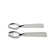 Load image into Gallery viewer, Spoon &amp; fork set – Feather grey
